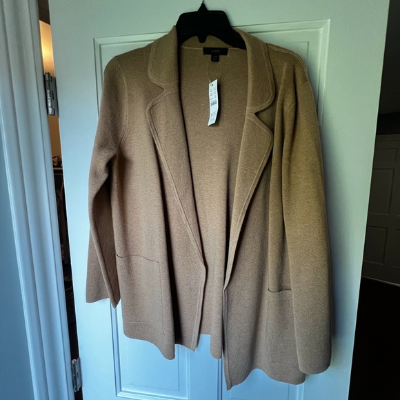 JCrew Tan Blazer / Sweater Jacket - Picture 3 of 4